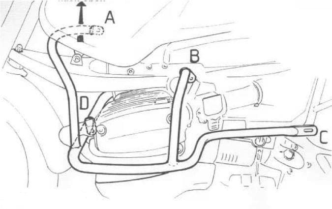 BMW R 1150 GS Adventure [2001-2005] - Bar pro ochranu motoru