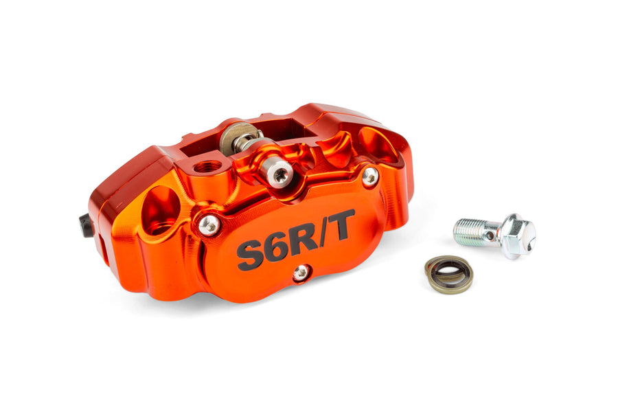 Yamaha Aerox 50 2T LC [–1998] - 4-Kolben Bremssattel mit Adapter Orange