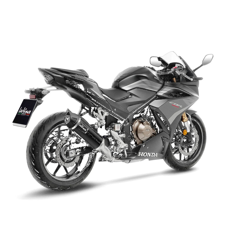 honda cb 500 [LEOVINCE] – Zadní tlumič Nero - nerez