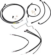 Harley Davidson Flhx [BURLY BRAND] - Kompletní sada černého vinylového kabelu/vlny na řídítka pro Ape Hanger