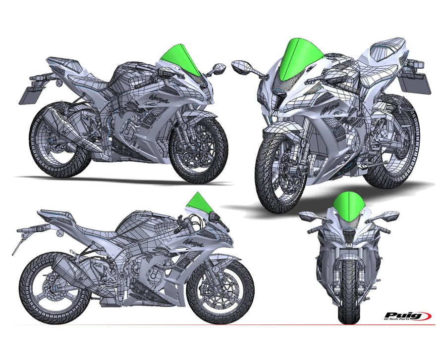 KAWASAKI ZX-10RR NINJA PERFORMANCE [2018] – obrazovka R-Racer – silně zabarvená