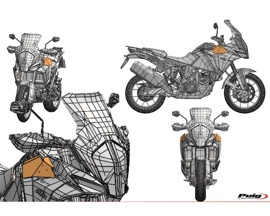KTM 1290 SUPER ADVENTURE T [2023] – horní deflektor – průhledný