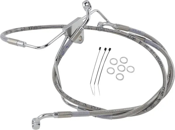 Harley Davidson Flhtcui [DRAG SPECIALTIES] – Sada brzdového vedení z nerezové oceli, prodloužená