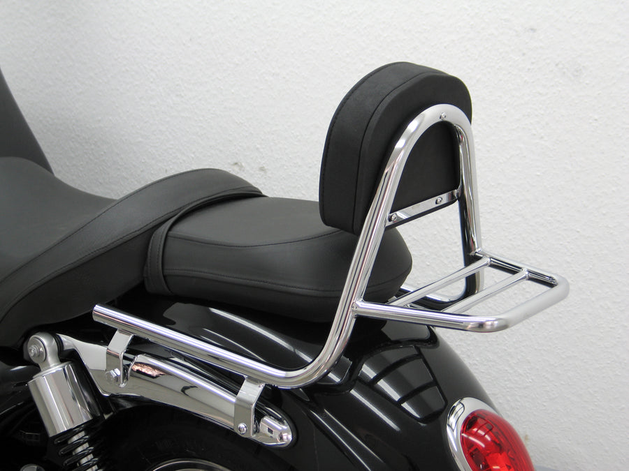 Triumph Rocket III ROADSTER [2010-2017] - SISSY BAR vyrobený z potrubí s polštáři a stojanem na zavazadla