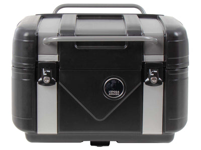 Topcase [Hepco & Becker] - Gobi Black Edition se stříbrnými vložkami - pro nosiče topcase