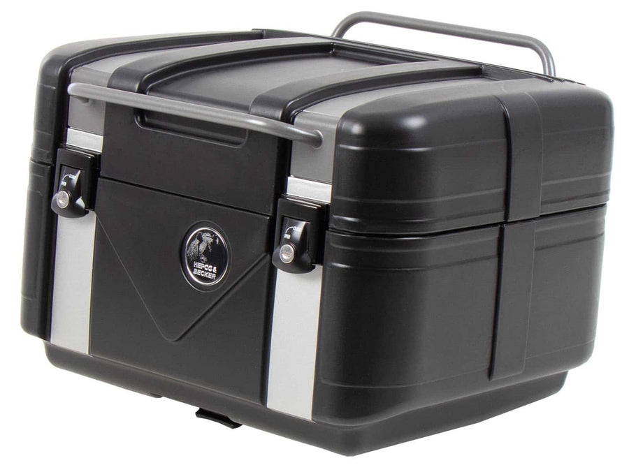 Topcase [Hepco & Becker] - Gobi Black Edition se stříbrnými vložkami - pro nosiče topcase