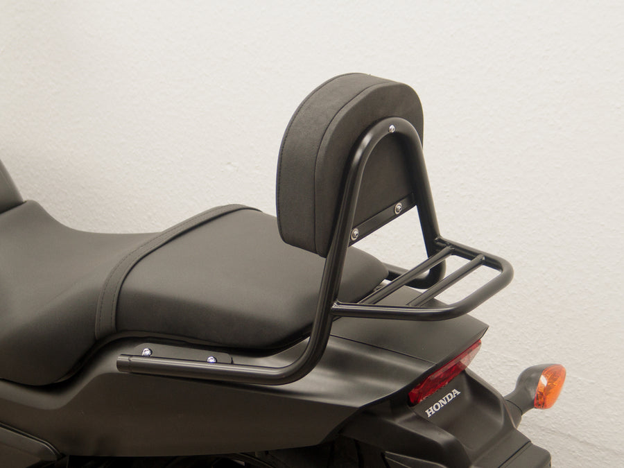 Honda CTX 700 N [2014-2016] - SISSY BAR vyrobený z potrubí s polštáři a zavazadlový stojan, černá