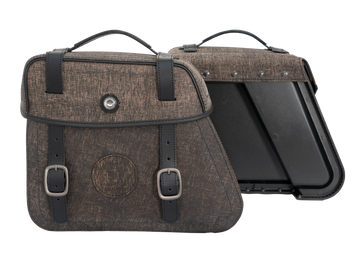 Moto taška [Hepco & Becker] - sada kožených tašek Rugged Cutout 19 L vč. rychloupínák - výřez