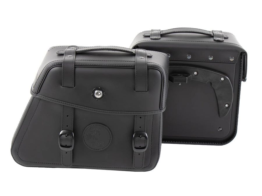 Taška na motorku [Hepco & Becker] - sada kožených tašek Rugged 21 L - černá - C-Bow
