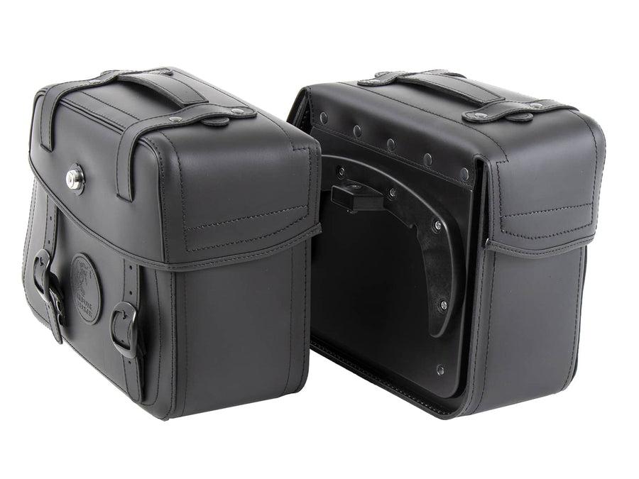 Taška na motorku [Hepco & Becker] - sada kožených tašek Rugged 21 L - černá - C-Bow