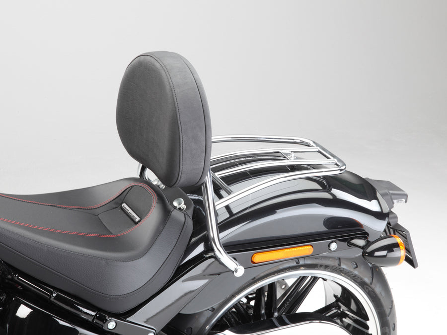 Harley Davidson Softail Fat Boy (Milwaukee - Eight 107/114) [2018] - DRIVER SISSY BAR s velkým zaoblený polštář a zavazadlový stojan