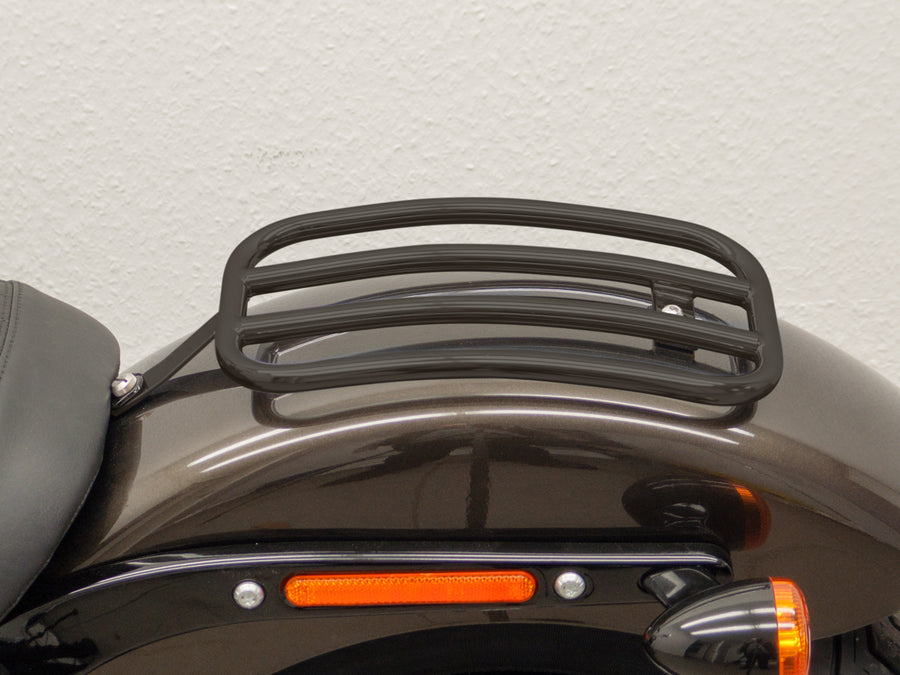 Harley Davidson Softail Street Bob (Milwaukee-Eight 107/114) [2018]-Passsenger Rack Ø 16, zakřivený, černá