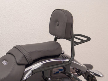 BMW R 18 (OL11) 2021- [2021] - SISSY BAR vyrobený z potrubí s polštářem a zavazadly, černá
