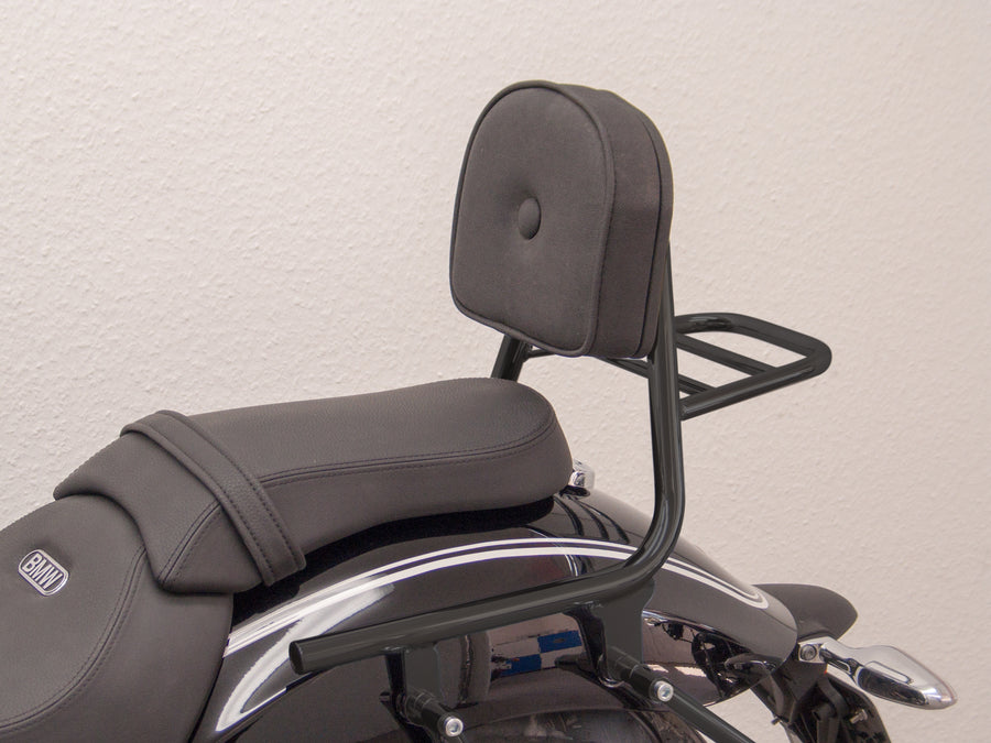 BMW R 18 (OL11) 2021- [2021] - SISSY BAR vyrobený z potrubí s polštářem a zavazadly, černá