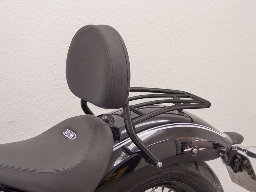 BMW R 18 (OL11) 2021- [2021] - Řidič Sissy Bar s velkým zaobleným polštářem a zavazadly, černé