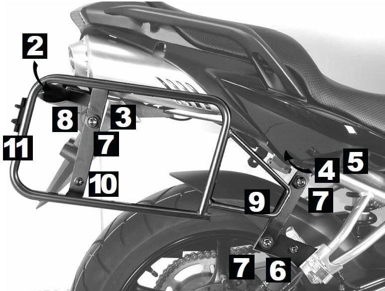 Yamaha FZ 6 [2007-2009] -lock-it případové nosič