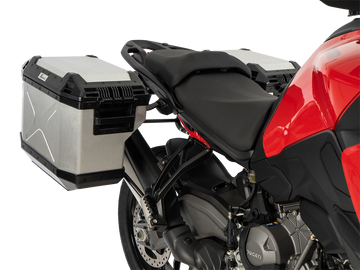 DUCATI Multistrada V2 [2025-2026] - Kofferträgerset Cutout schwarz inkl. Xplorer Cutout silber Kofferset