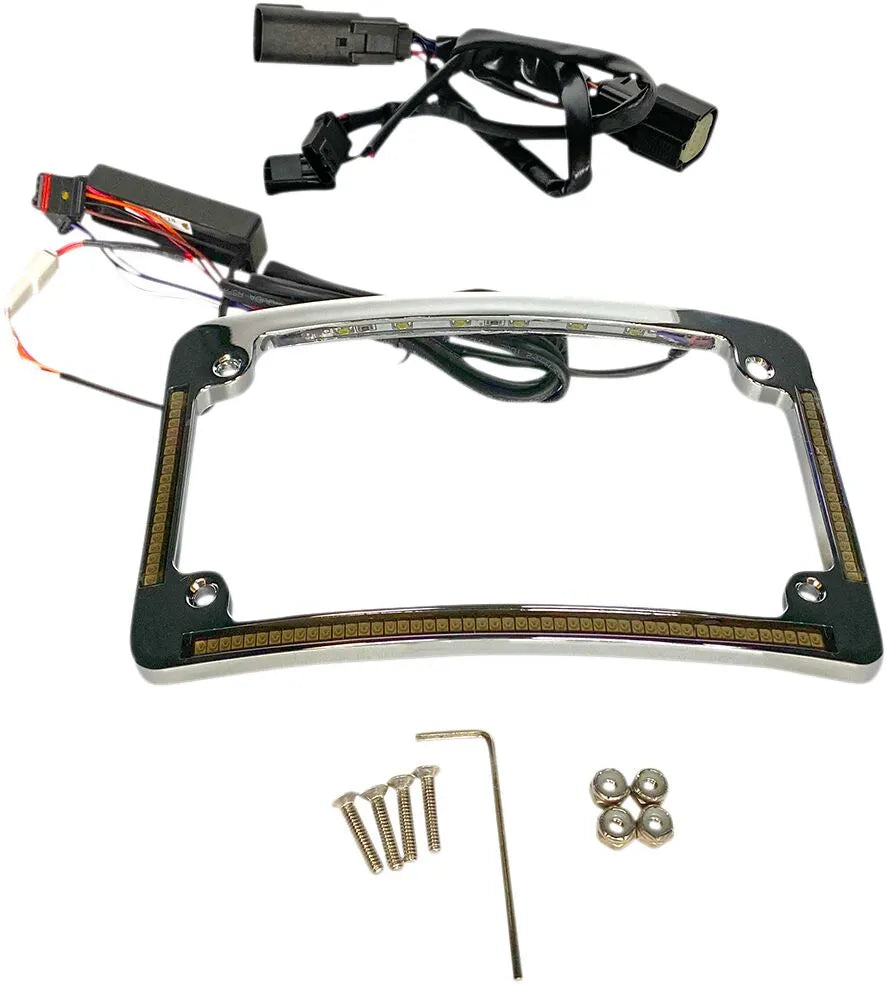 harley davidson fltruse [CUSTOM DYNAMICS] – rámeček SPZ s poloměrem LED
