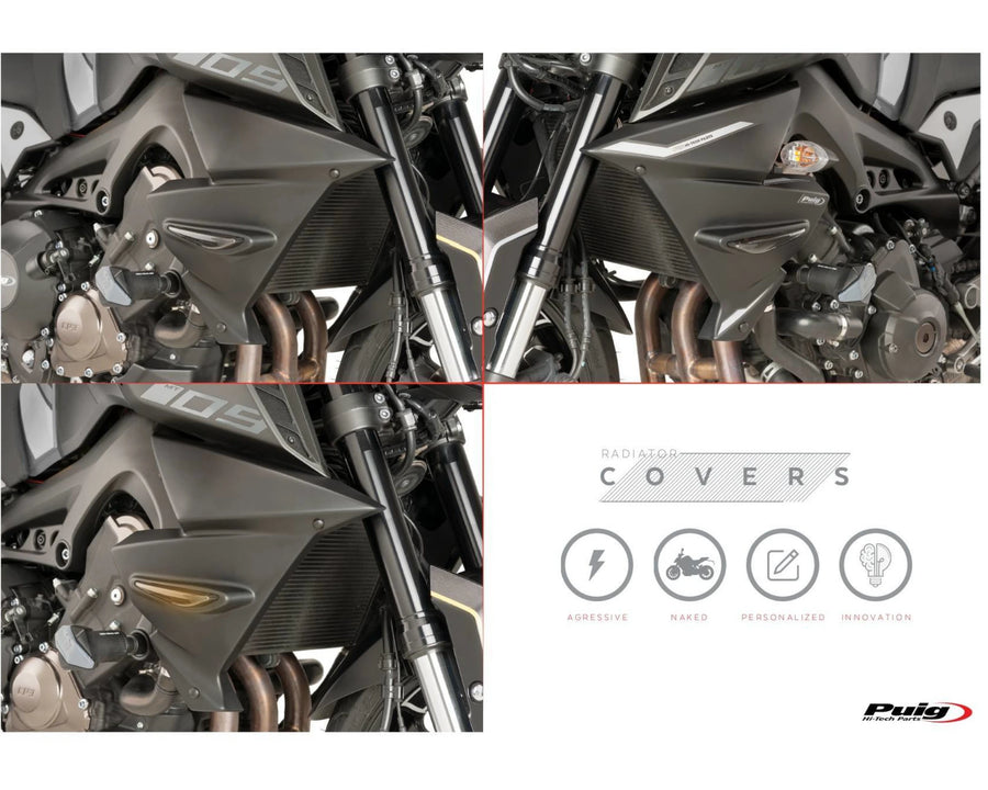 YAMAHA MT-09 SP [2020] – Krytka chladiče – Matte Black