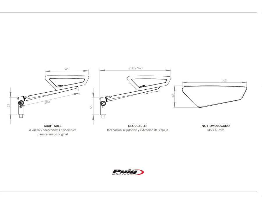 KTM 890 DUKE R [2025] – HyperNaked kapotáž čelního skla zpětné zrcátko