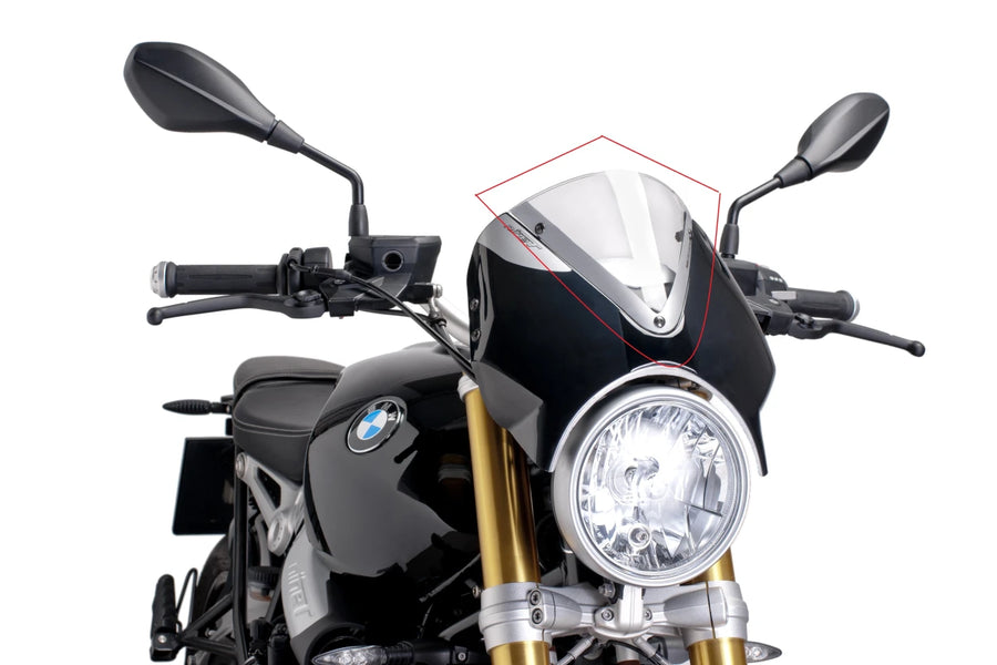 BMW R NINET URBAN S [2024] – RetroVision štítek na čelní sklo – průhledný