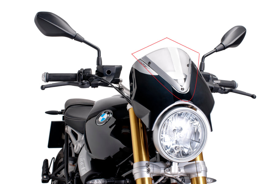 BMW R NINET URBAN S [2024] – RetroVision štítek na čelní sklo – průhledný