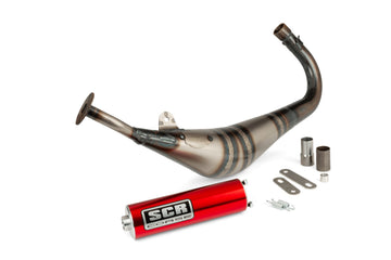 Beta RR Enduro 50 2T - Výfuk Ruční výroba 50-70 červená