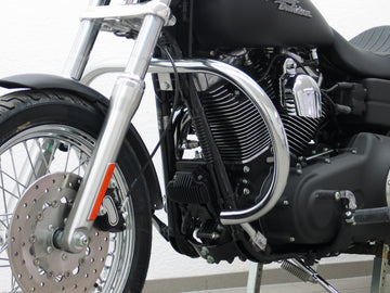 Harley Davidson Dyna Glide Low Rider [2015-2017] - Ochranný bar, velká verze vyrobená z 38 mm potrubí, kulatý tvar