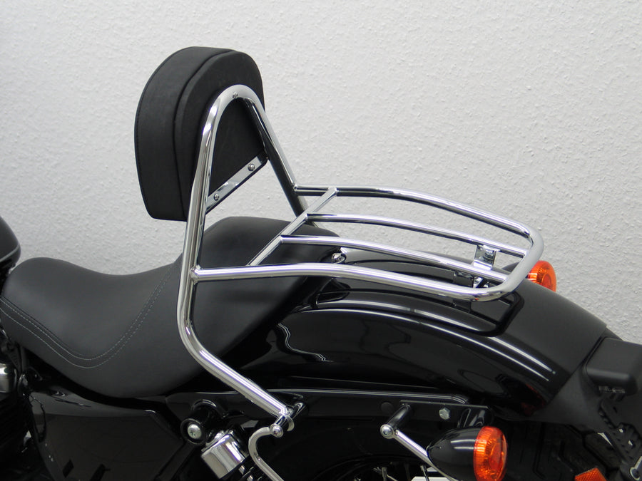Sports Davidson Sportsser Evo 883/1200 (Custom [2004-2020] - Driver Sissy Bar s polštáři a zavazadlový stojan