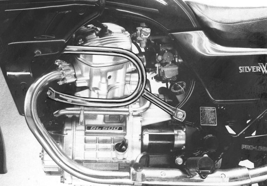 Honda CX 500/650 (i E + C) + GL 500/650 s hliníkovým krytem chladiče - ochranná lišta