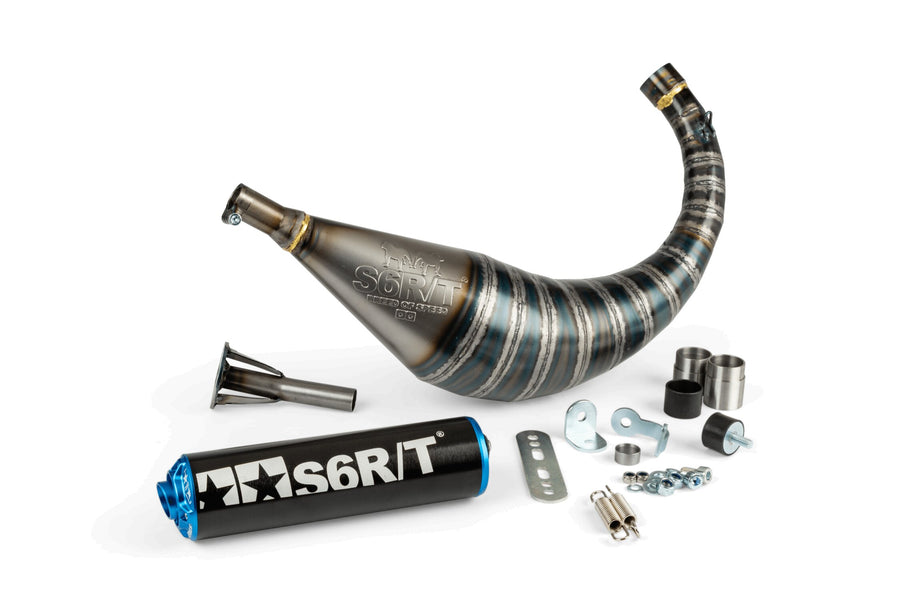 Beta RR-T SM 50 2T - Auspuff R/T 70 - 80 Schwarz / Blau