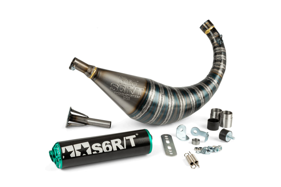 Beta RR SM 50 2T - Auspuff R/T 70 - 80 Schwarz / Türkis