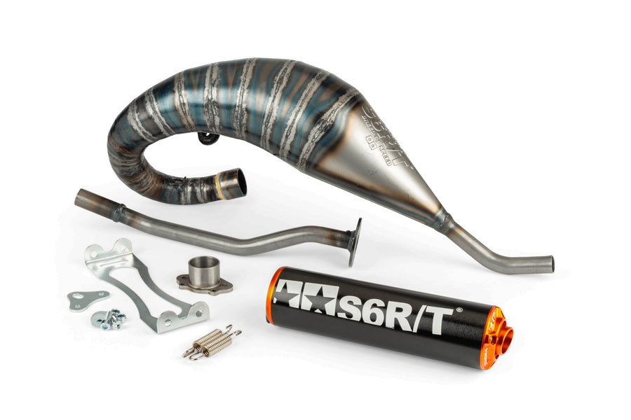 Aprilia SX 50 2T - Auspuff R/T Hoch Schwarzorange