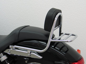 Honda Shadow VT 750 C Black Spirit [2010-2011] - SISSY BAR vyrobený z potrubí s polštáři a zavazadlový stojan