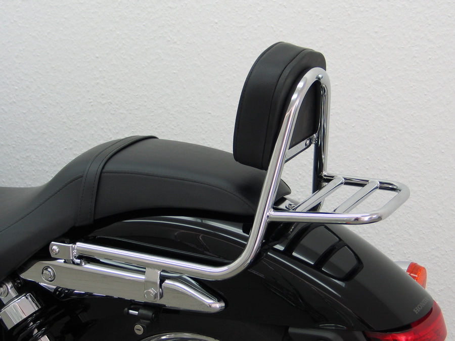 Honda Shadow VT 750 C Black Spirit [2010-2011] - SISSY BAR vyrobený z potrubí s polštáři a zavazadlový stojan