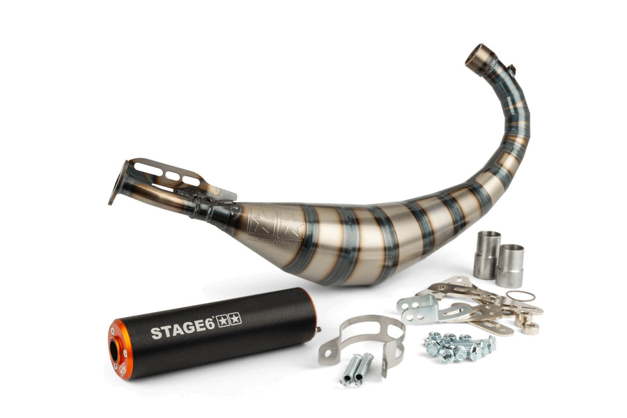Keeway SM 50 2T - Auspuff Streetrace 80-90 Orange Schwarz