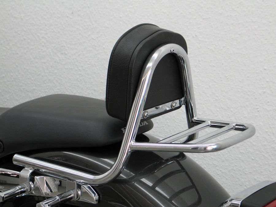 Honda VT 750 S (Chain) [2010-2011] - SISSY BAR vyrobený z potrubí s polštáři a stojanem na zavazadla
