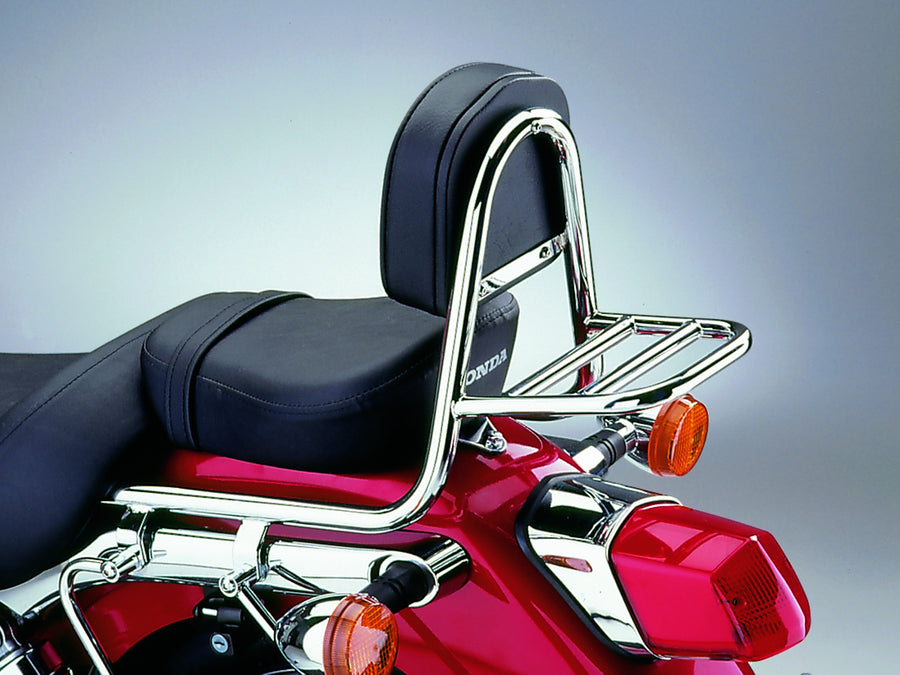 Honda VT 125 Shadow [1999-2007] - SISSY BAR vyrobený z potrubí s polštáři a zavazadlový stojan