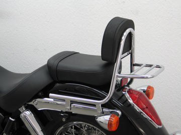 Honda VT 750 C4 [2004-2007] - SISSY BAR vyrobený z potrubí s polštáři a zavazadlový stojan