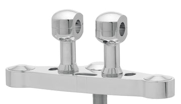 Hliníkový stoupač pro řídítka s 25-hliníkovými stoupačkami pro řídítka s 25,4 mm (1 ') Ø, vysoký 75 mm, leštěný. S 1/2 ″ vláknem UNC.
