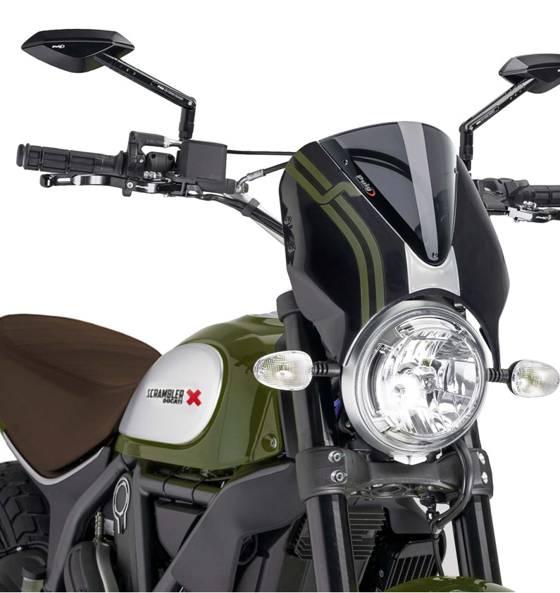 DUCATI Scrambler 800 ICON DARK [2025] – RetroVision štítek na čelní sklo – tónovaný