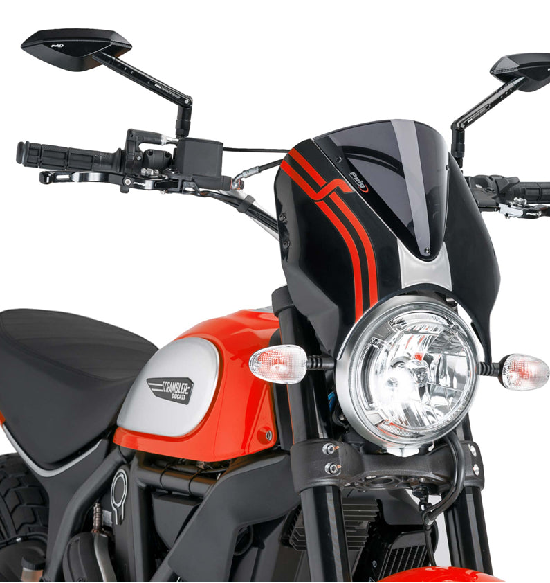 DUCATI Scrambler 800 ICON DARK [2025] – RetroVision štítek na čelní sklo – tónovaný