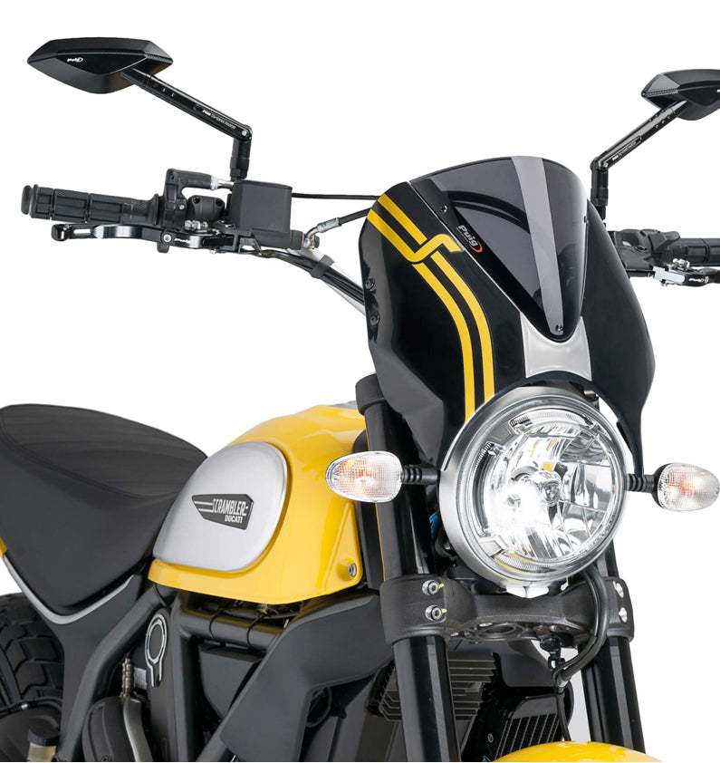 DUCATI Scrambler 800 ICON DARK [2025] – RetroVision štítek na čelní sklo – tónovaný