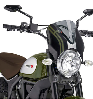 DUCATI Scrambler 800 ICON DARK [2025] – RetroVision štítek na čelní sklo – tónovaný