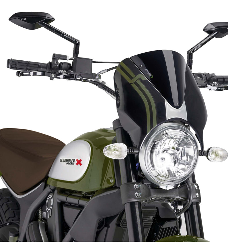 DUCATI Scrambler 800 ICON DARK [2025] – RetroVision štítek na čelní sklo – tónovaný