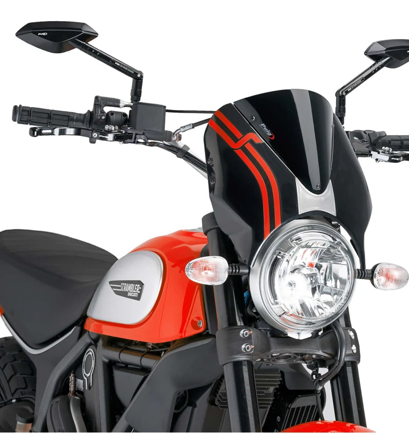 DUCATI Scrambler 800 ICON DARK [2025] – RetroVision štítek na čelní sklo
