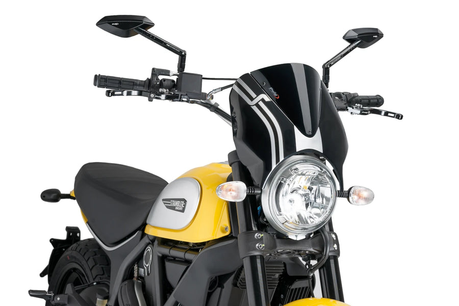 DUCATI Scrambler 800 ICON DARK [2025] – RetroVision štítek na čelní sklo