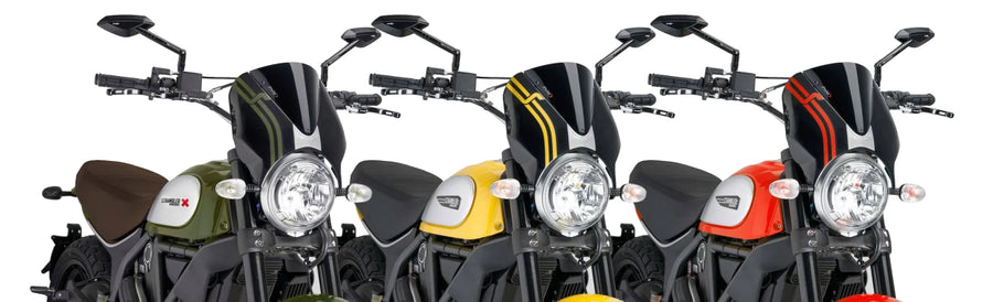 DUCATI Scrambler 800 ICON DARK [2025] – RetroVision štítek na čelní sklo