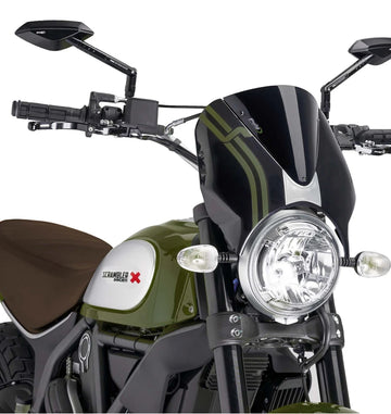 DUCATI Scrambler 800 ICON DARK [2025] – RetroVision štítek na čelní sklo – černý
