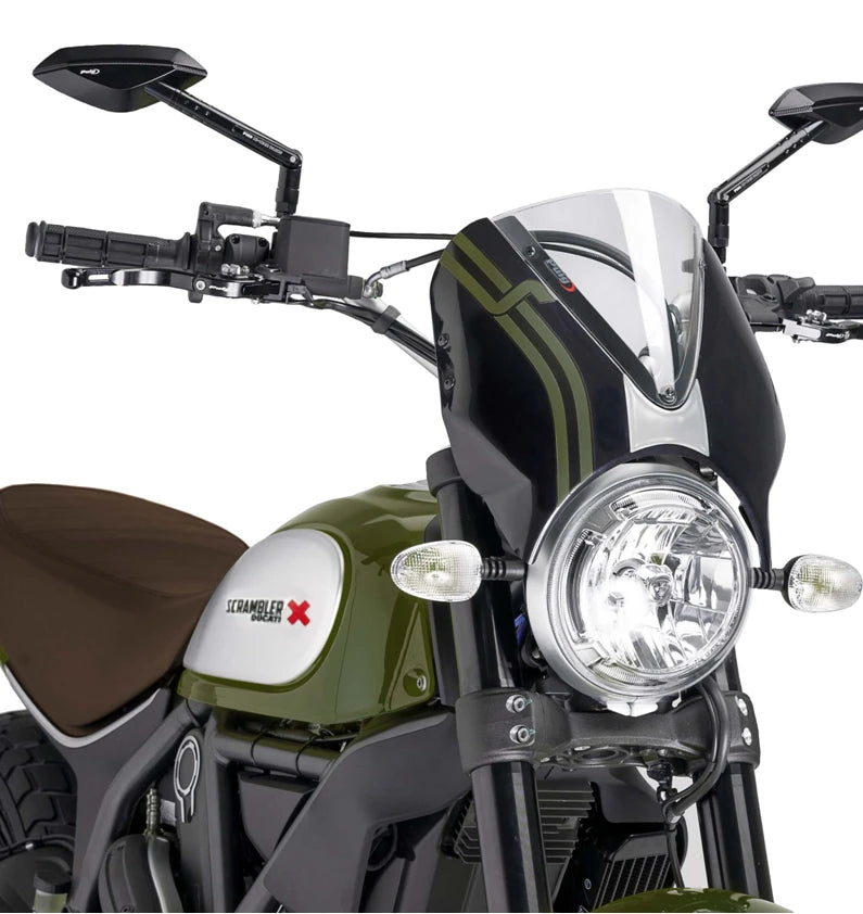 DUCATI Scrambler 800 ICON DARK [2025] – RetroVision štítek na čelní sklo – tónovaný